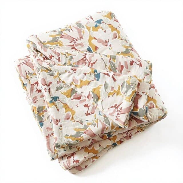Bout de lit Gaze de Coton Garance Multicolore 90 x 200 cm