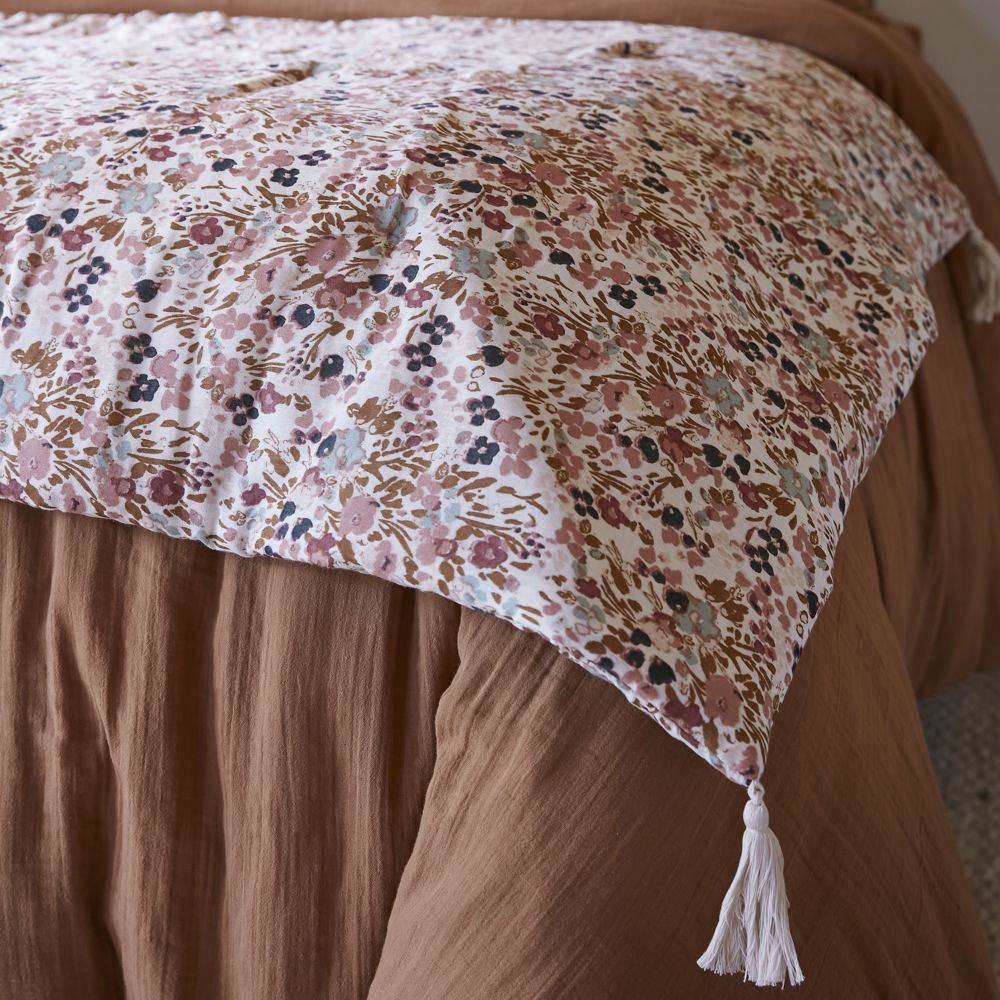 Bout de lit Gaze de Coton Nora Naturel 90 x 200 cm — vue 2