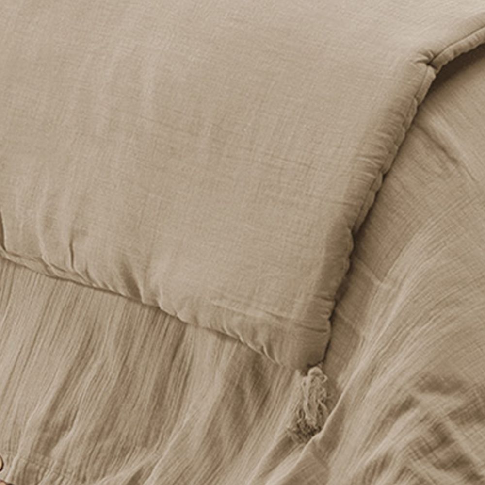 Bout de lit Gaze de Coton Terra Ficelle 90 x 200 cm — vue 2