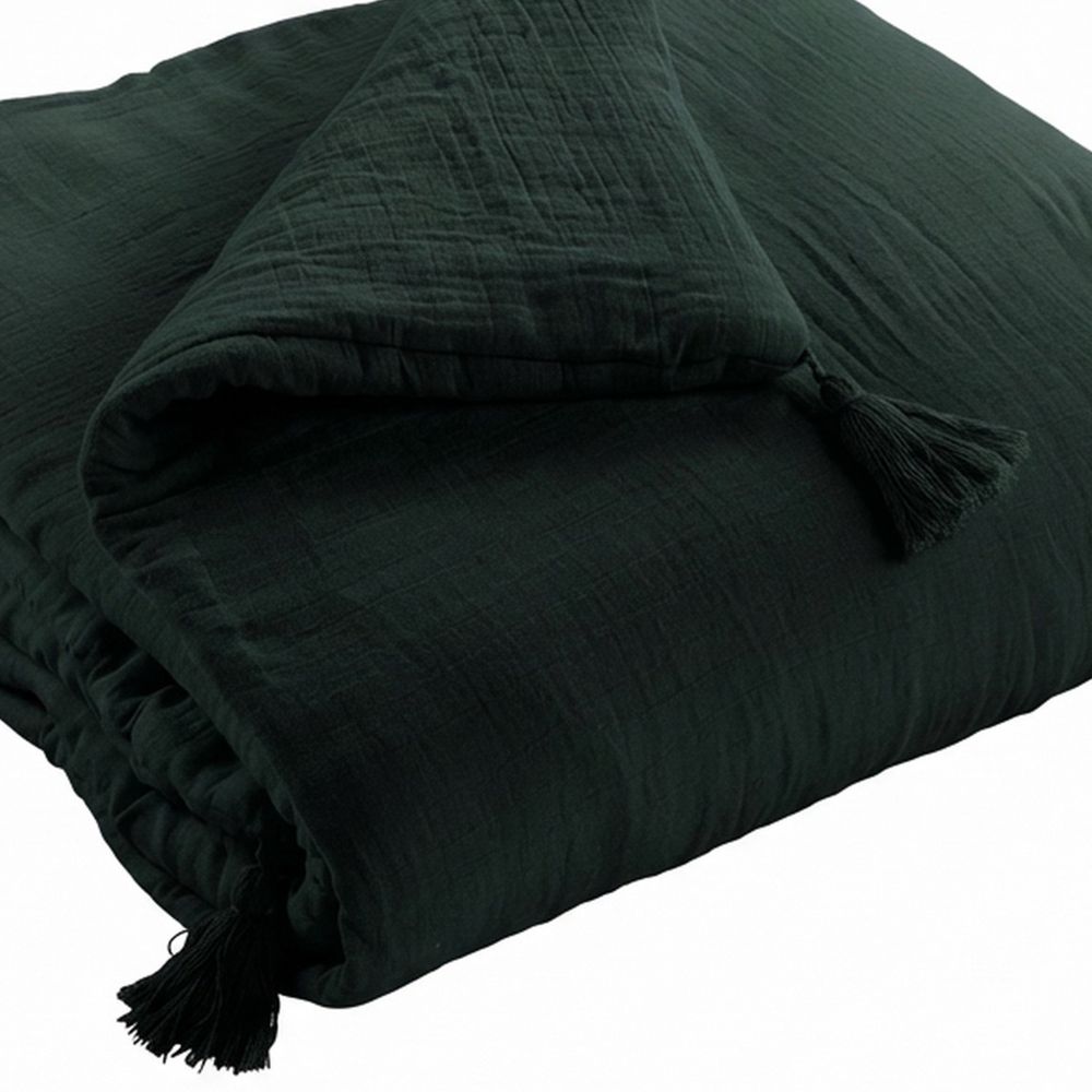 Bout de lit Gaze de Coton Terra Sapin 90 x 200 cm — vue 2