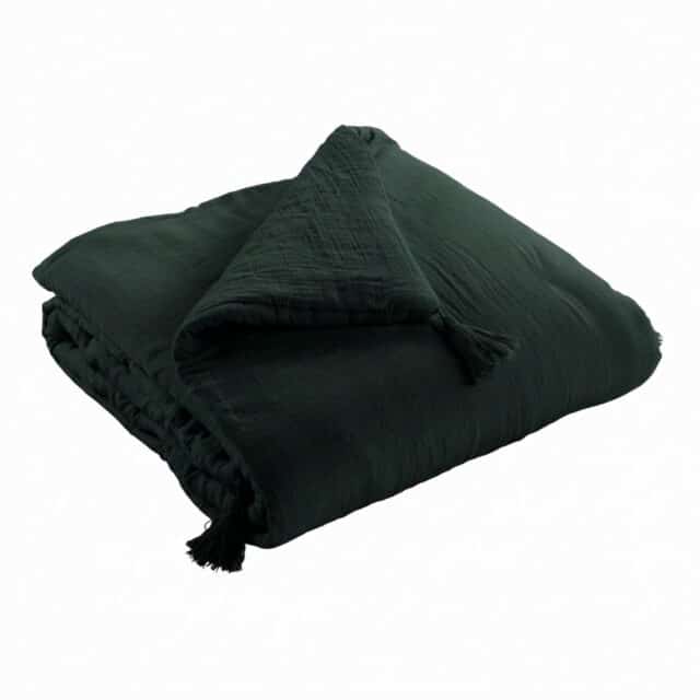 Bout de lit Gaze de Coton Terra Sapin 90 x 200 cm