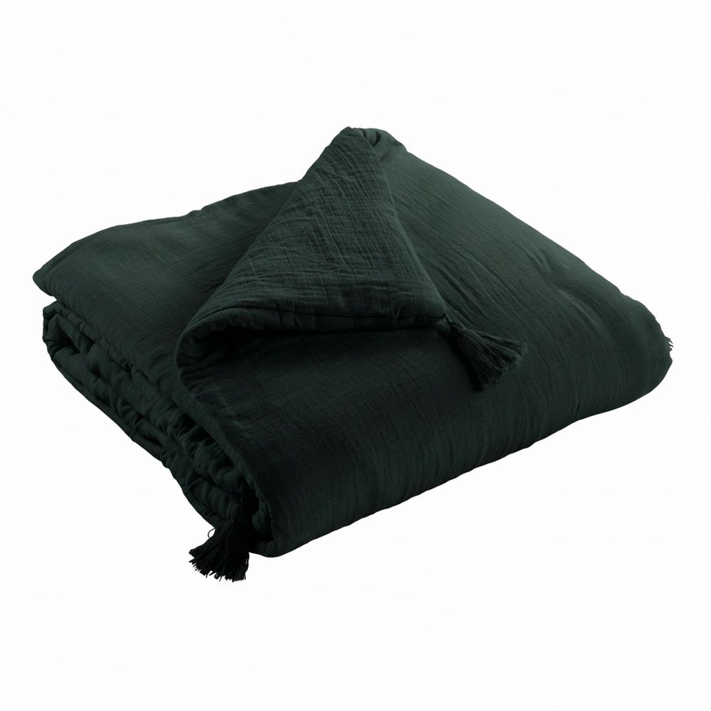 Bout de lit Gaze de Coton Terra Sapin 90 x 200 cm