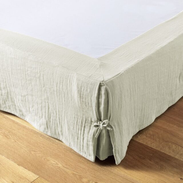 Cache sommier Gaze de coton Vert d'eau 140 x 190 cm