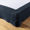 Cache sommier Gaze de coton Minuit 90 x 190 cm