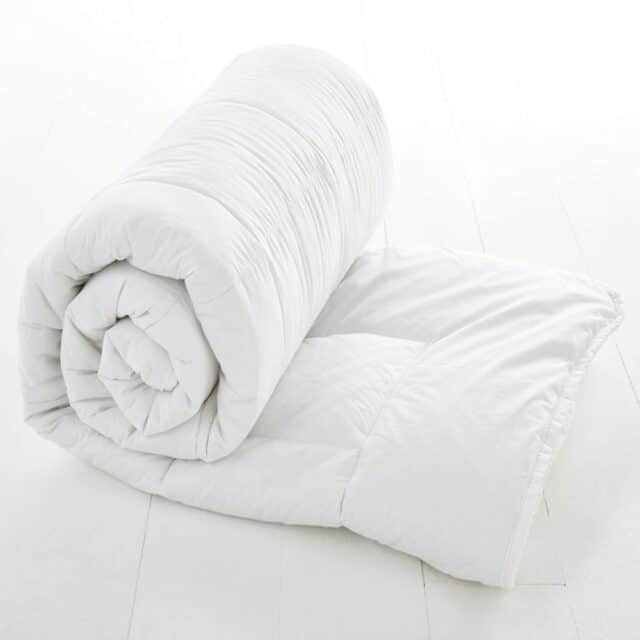 Couette Coton Bio Tempérée Made in France Blanc 80 x 120 cm