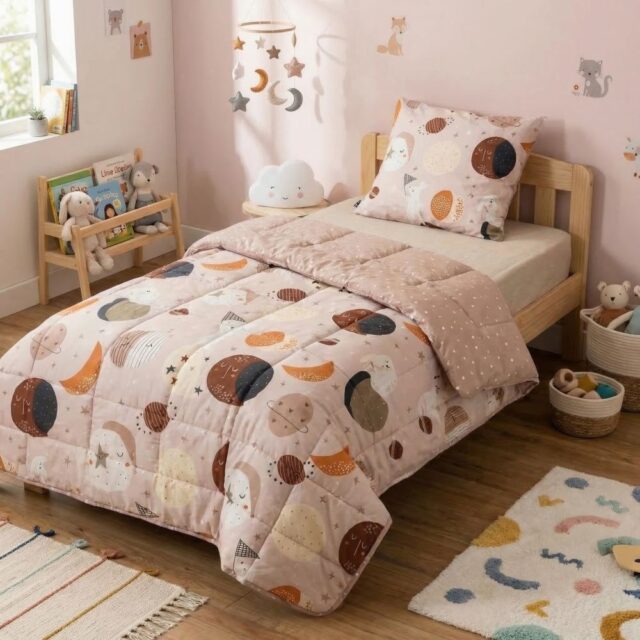 Couette imprimée +1 taie Coton Celestine Multicolore 140 x 200 cm