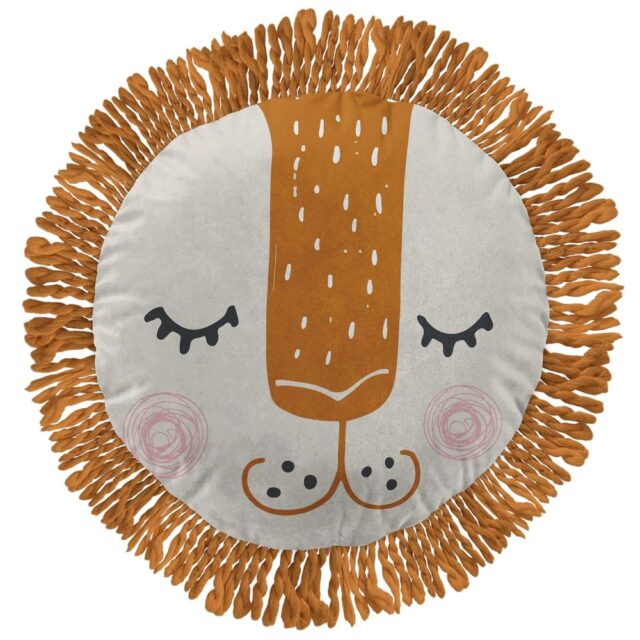 Coussin Coton Charlie avec franges macramé 40 x 40 cm