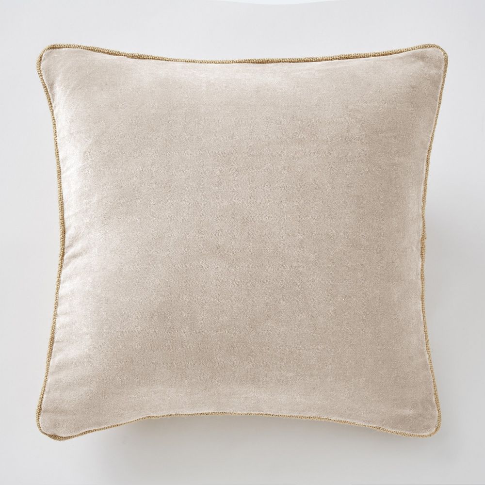 Coussin Velours de coton Naturel Pampa 45 x 45 cm — vue 3