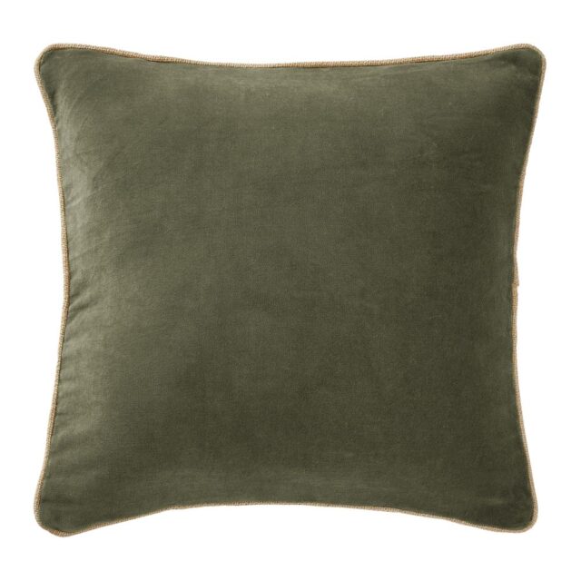 Coussin Velours de coton Thym 45 x 45 cm