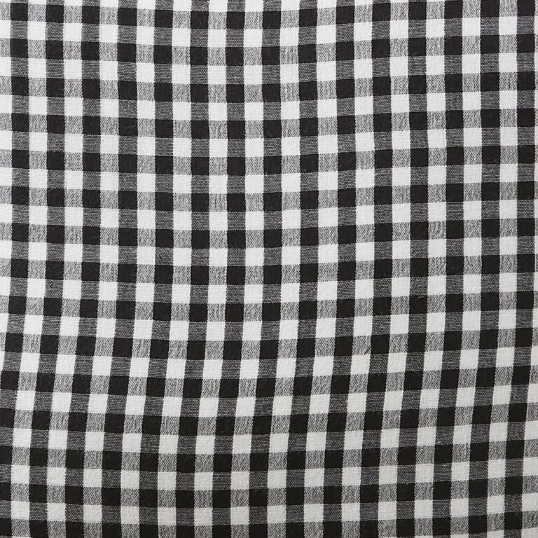 Coussin avec passepoil Gaze de Coton Quadri truffe Noir 40 x 60 cm — vue 2
