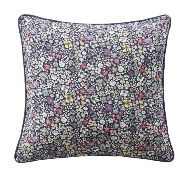 Coussin avec passepoil Gaze de Coton Melia Violet 45 x 45 cm