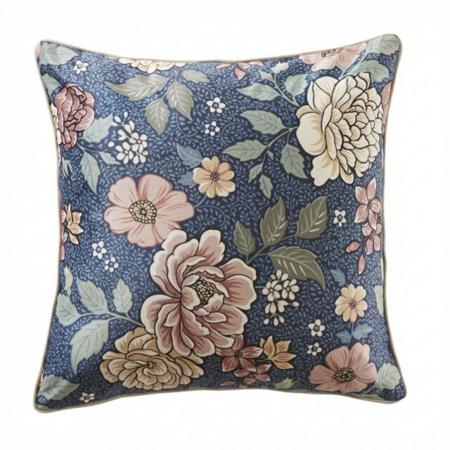 Coussin carré déhoussable Velours de Coton Justine Multicolore 50 x 50 cm