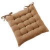 Coussin de chaise Gaze de Coton Terra Camel 40 x 40 cm