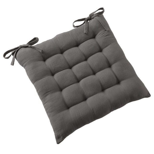 Coussin de chaise Gaze de Coton Terra Granit 40 x 40 cm