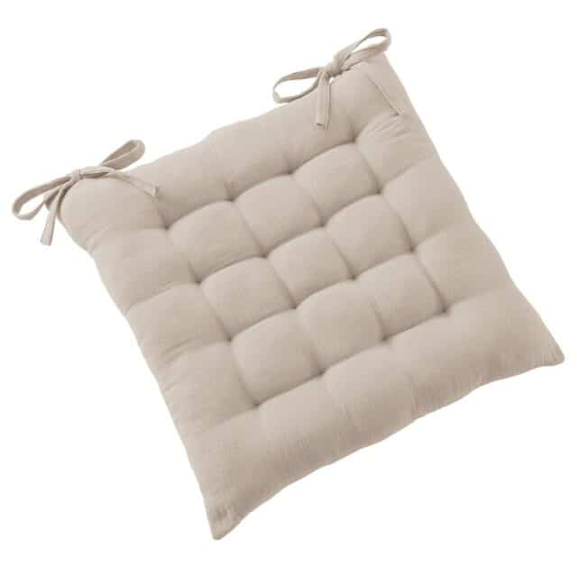 Coussin de chaise Gaze de Coton Terra Naturel 40 x 40 cm