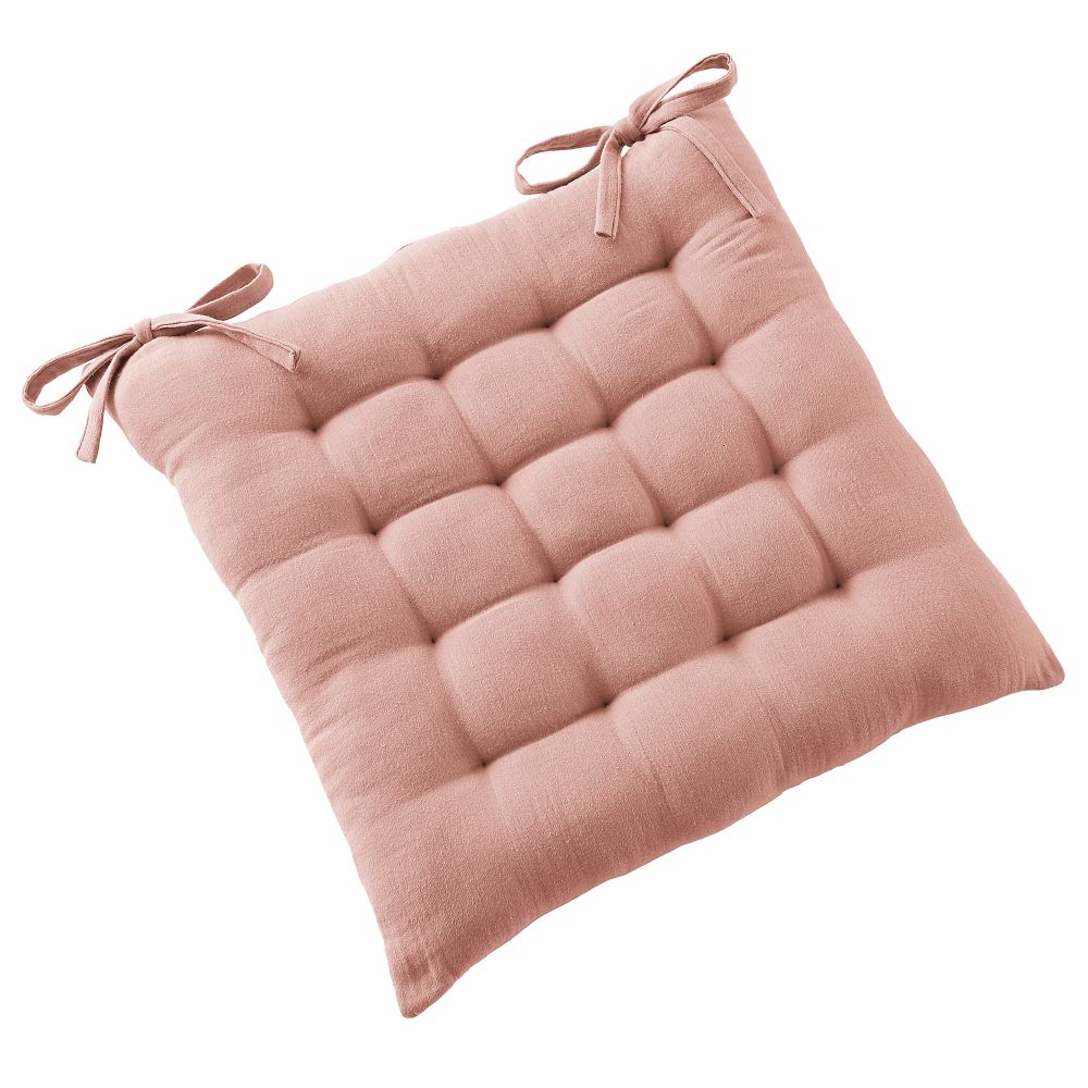 Coussin de chaise Gaze de Coton Terra Rose Foncé 40 x 40 cm