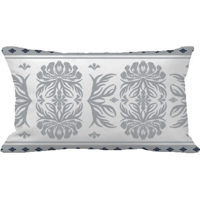 Coussin déco Coton Folkia Bleu 30 x 50 cm