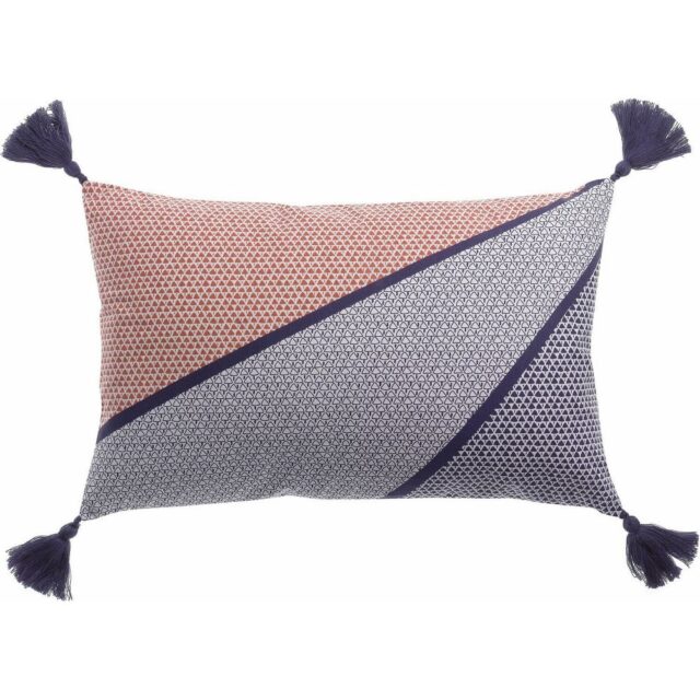 Coussin déco Coton Soline Violet 30 x 50 cm