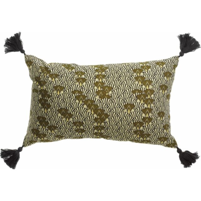 Coussin déco Coton Liora Gris 40 x 40 cm