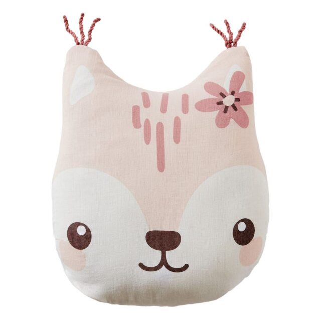 Coussin déco Gaze de Coton Tania Rose 40 x 45 cm