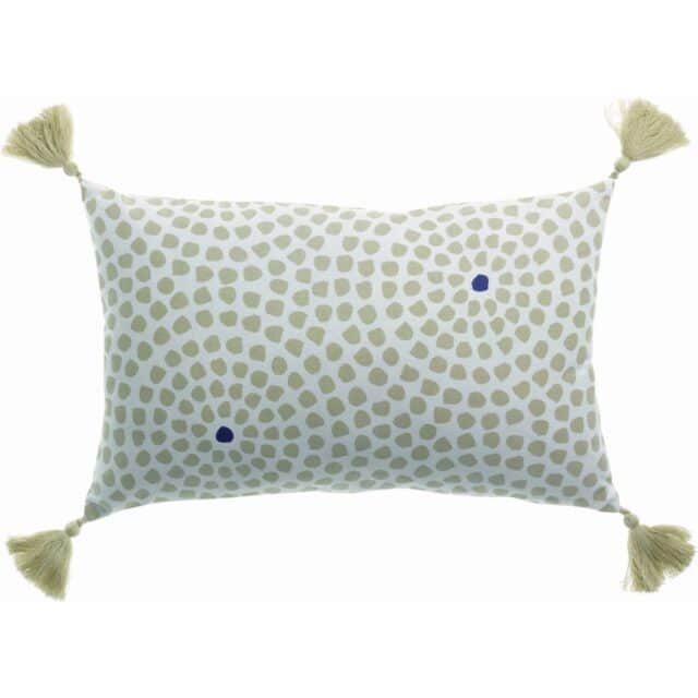 Coussin déco Réversible Coton Évana Blanc 30 x 50 cm