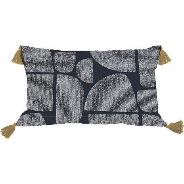 Coussin déco Réversible Coton Néolia Bleu 30 x 50 cm
