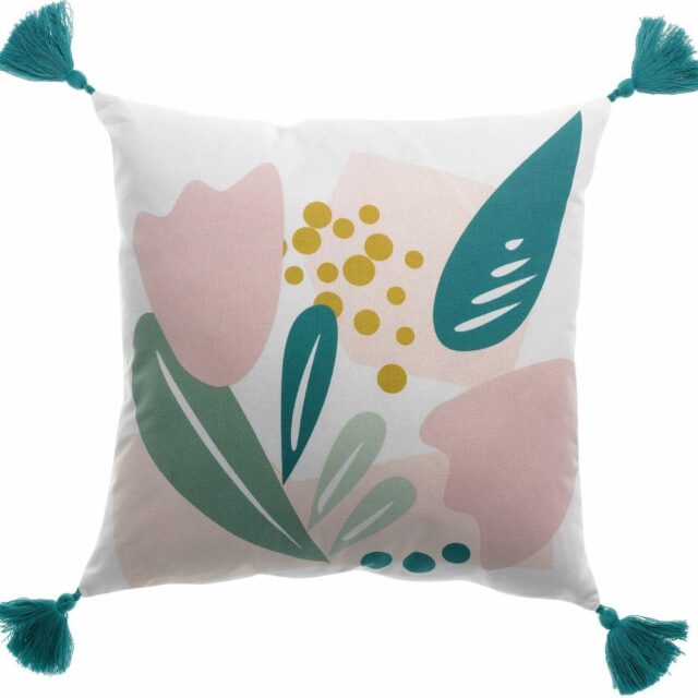 Coussin déco Réversible Coton Althéa Rose 40 x 40 cm