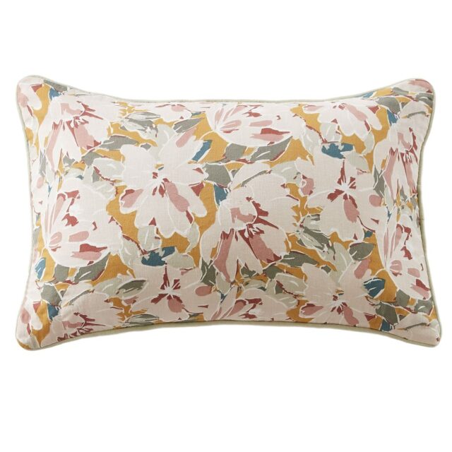 Coussin rectangulaire déhoussable Gaze de Coton Garance Multicolore 40 x 60 cm