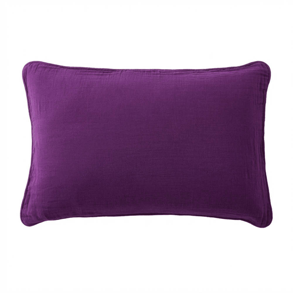 Coussin rectangulaire déhoussable Gaze de Coton Hampton Opulence 40 x 60 cm