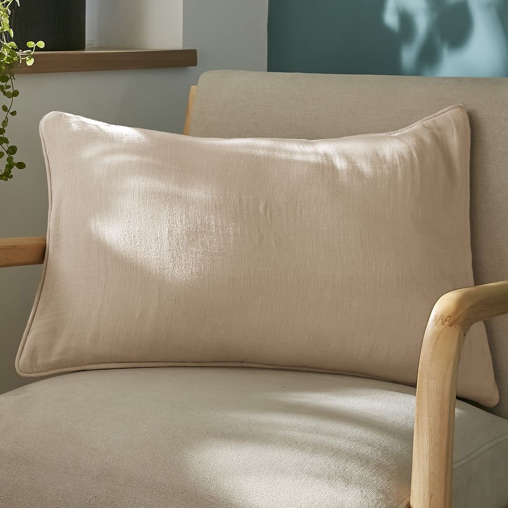 Coussin rectangulaire déhoussable Gaze de Coton Terra Ficelle 40 x 60 cm — vue 2