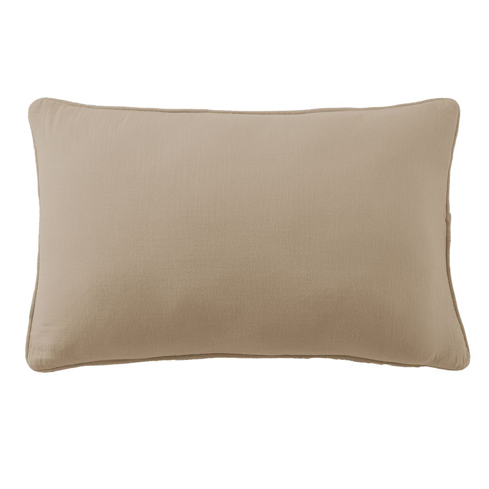 Coussin rectangulaire déhoussable Gaze de Coton Terra Ficelle 40 x 60 cm