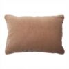 Coussin rectangulaire déhoussable Velours de Coton Bianca Camel 40 x 60 cm
