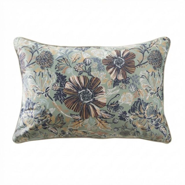 Coussin rectangulaire déhoussable Velours de Coton Églantine Multicolore 40 x 60 cm