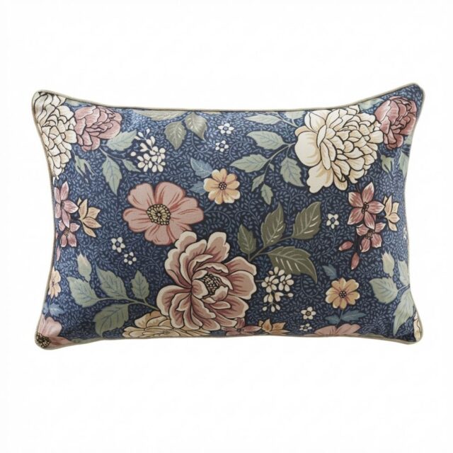 Coussin rectangulaire déhoussable Velours de Coton Justine Multicolore 40 x 60 cm