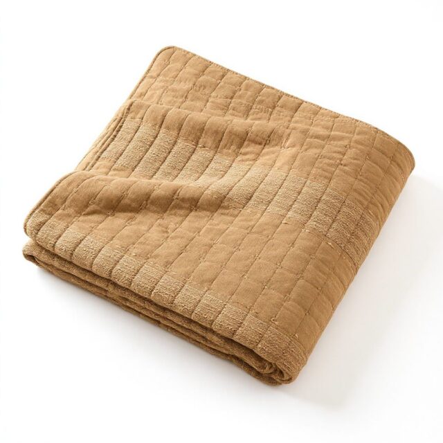 Couvre lit Coton Zélie Camel 240 x 260 cm