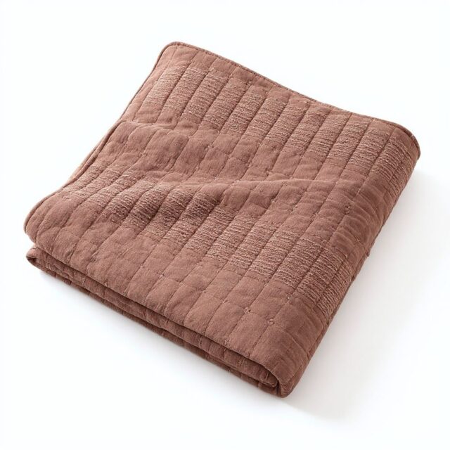 Couvre lit Coton Zélie Terracotta 240 x 260 cm