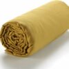 Drap housse Satin de Coton Bronze Jaune 140 x 190 cm