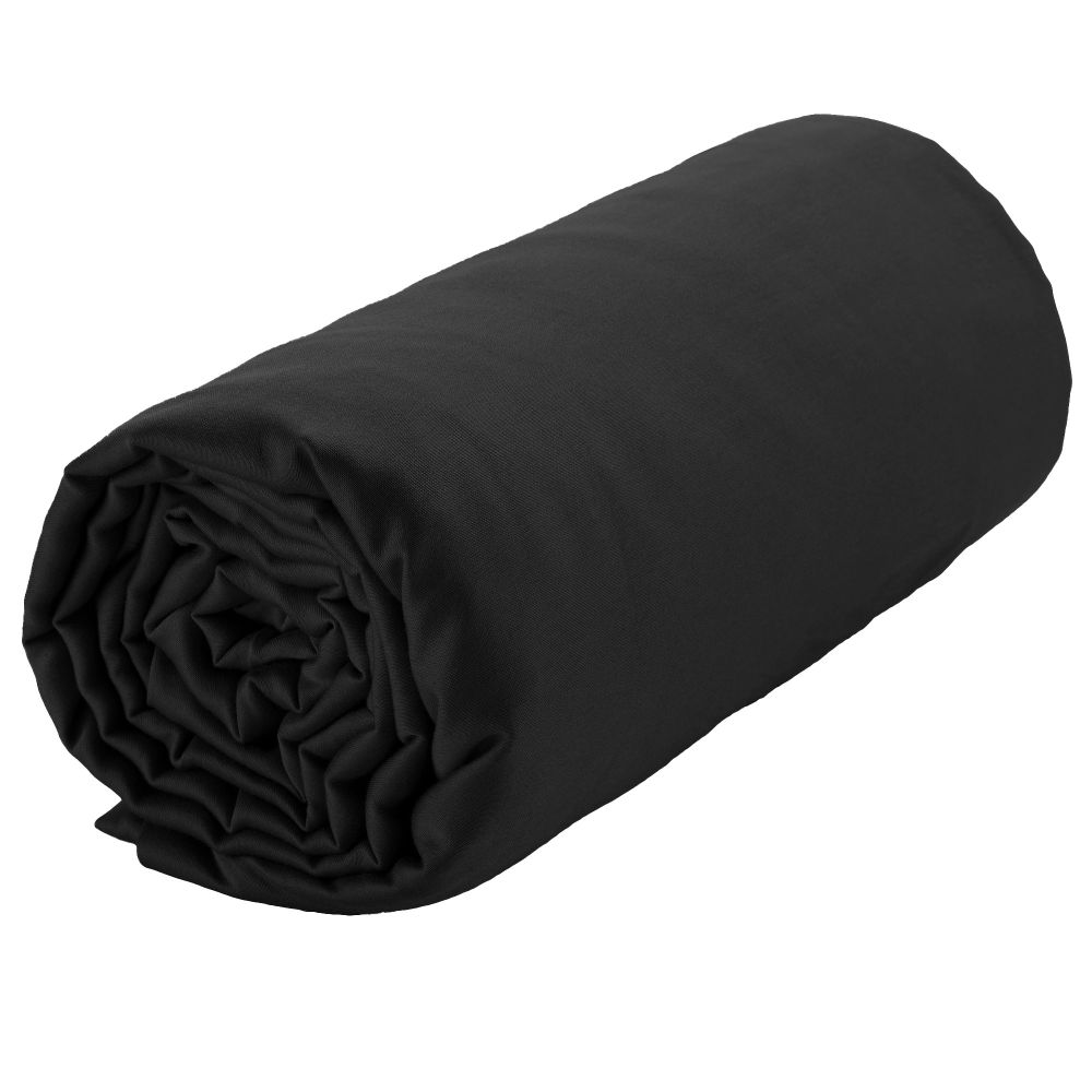 Drap housse Satin de Coton Noir 140 x 190 cm — vue 2