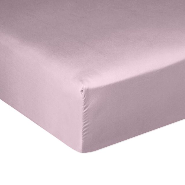 Drap housse Satin de Coton Violet 140 x 190 cm