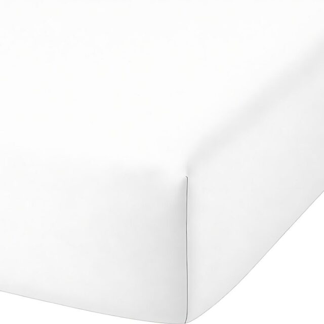 Drap housse Bambou Métis Blanc 140 x 190 cm