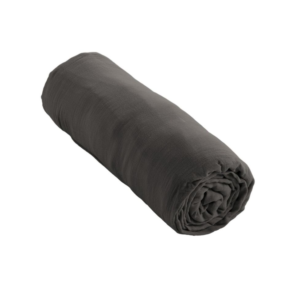 Drap housse en Gaze de coton Granit 140 x 190 cm — vue 3