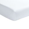 Drap housse Percale de Coton Blanc Nuage 140 x 190 cm