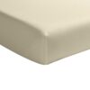 Drap housse Percale de Coton Ecru Naturel Beige 140 x 190 cm