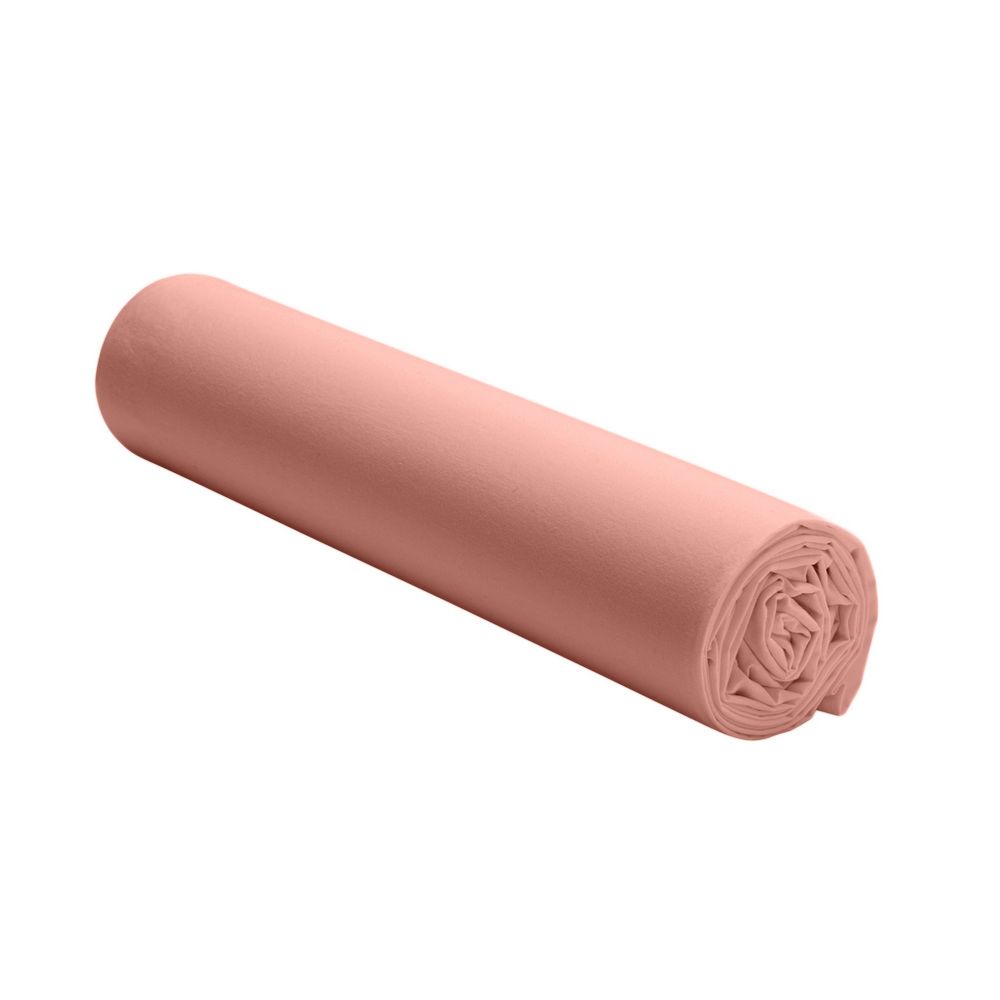 Drap housse Percale de Coton Rose Poudré 140 x 190 cm — vue 2