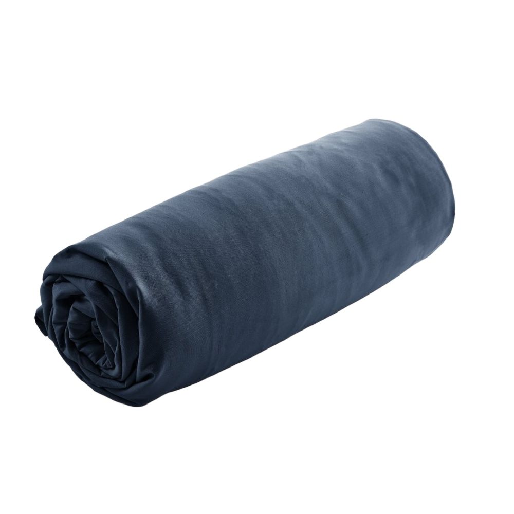 Drap housse Percale de Coton Bleu Nuit 140 x 190 cm — vue 2