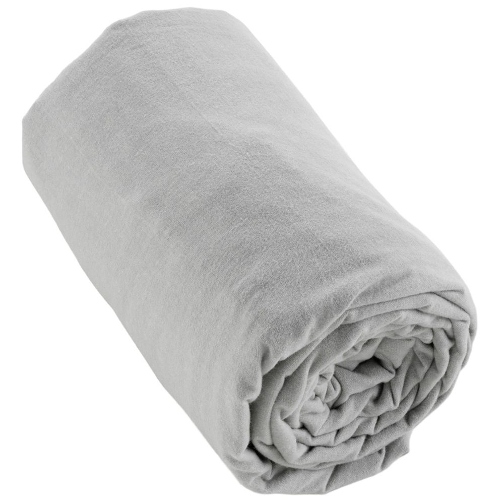 Drap housse Flanelle de Coton Brume 160 x 200 cm — vue 2