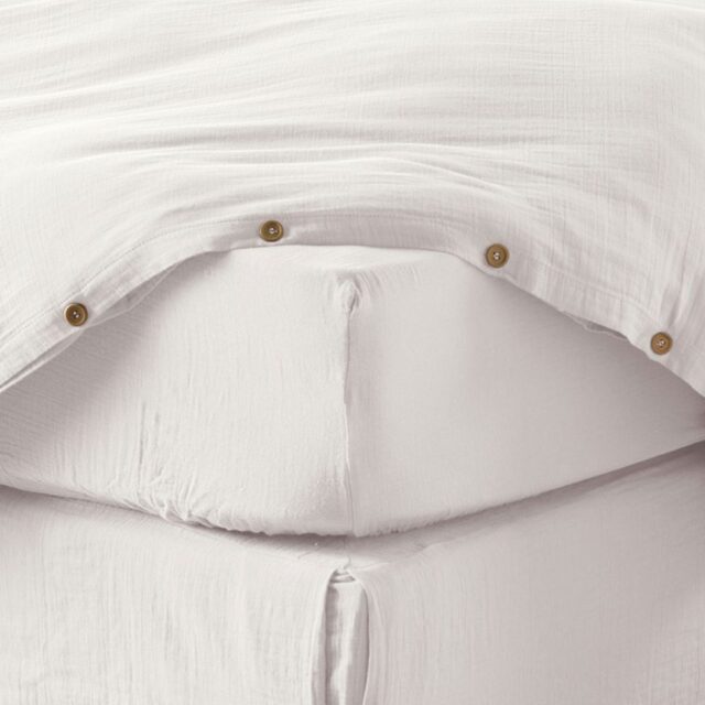 Drap housse en Gaze de coton Chantilly 160 x 200 cm