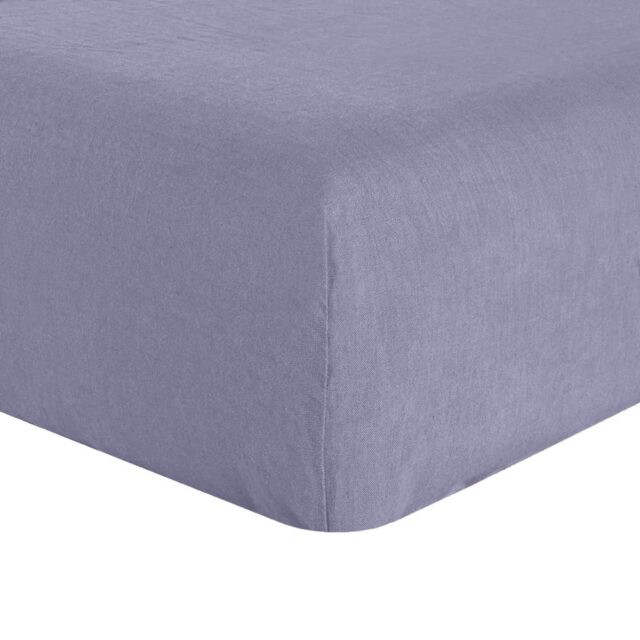 Drap housse en lin Français - lin lavé Mineral Gris 180 x 200 cm