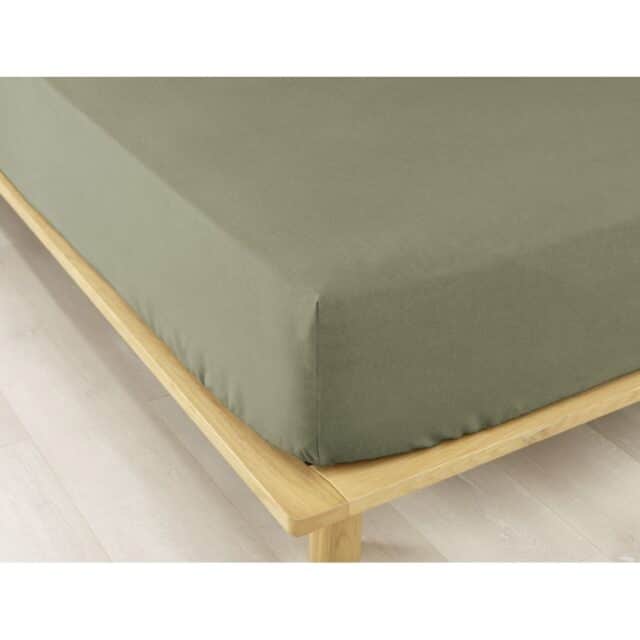 Drap housse Flanelle de Coton Romarin 180 x 200 cm