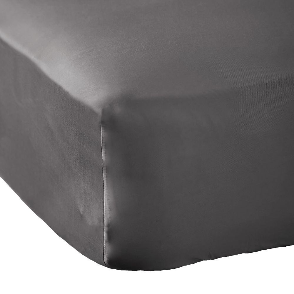 Drap housse Bambou Granit 180 x 200 cm